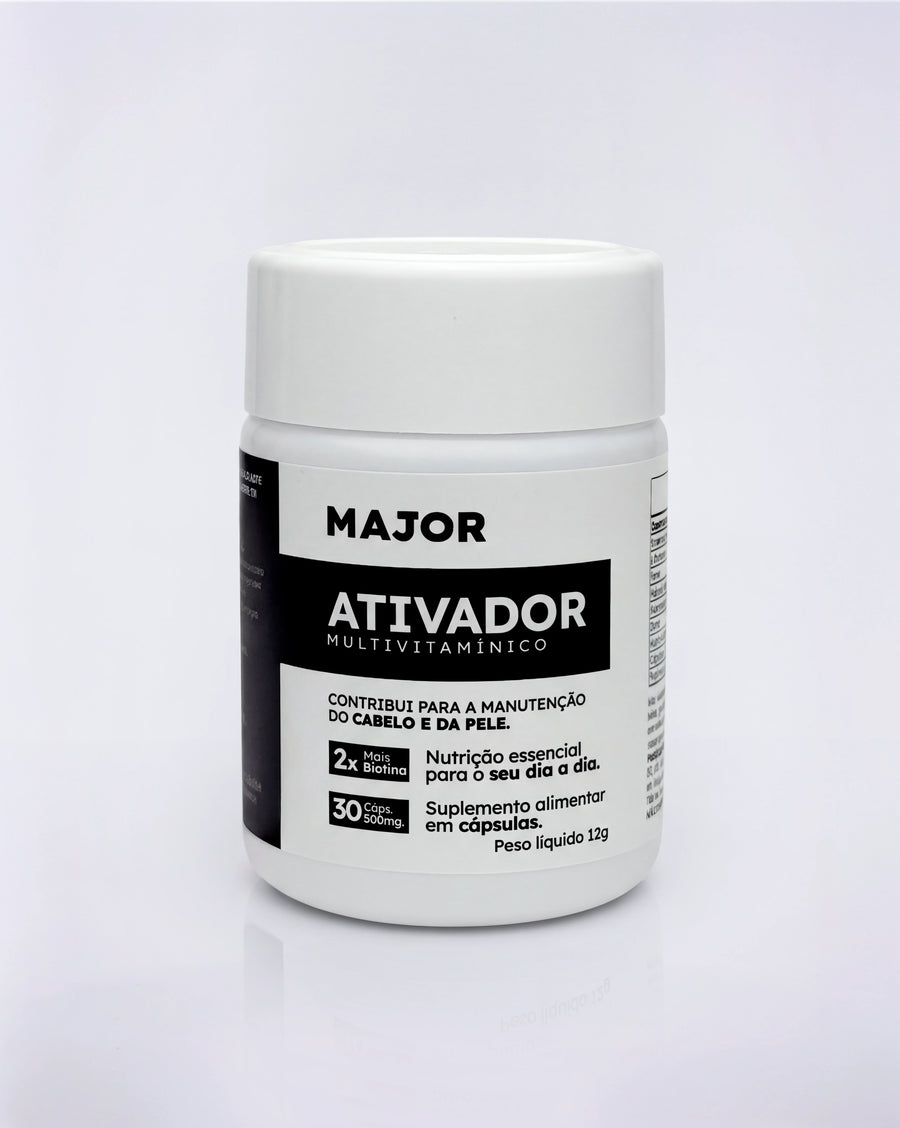 Ativador de Crescimento - Vitamina para Barba e Cabelo com 2x mais Biotina