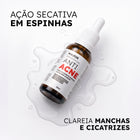 Serum Antiacne MAJOR sobre textura do serum - acao secativa em espinhas, clareia manchas e cicatrizes
